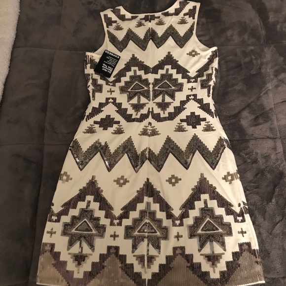 NWT Express Aztec Sequin Dress - Picture 6 of 8